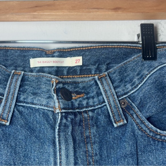 LEVIS premium baggy bootcut distressed jeans size 27 - Picture 4 of 6